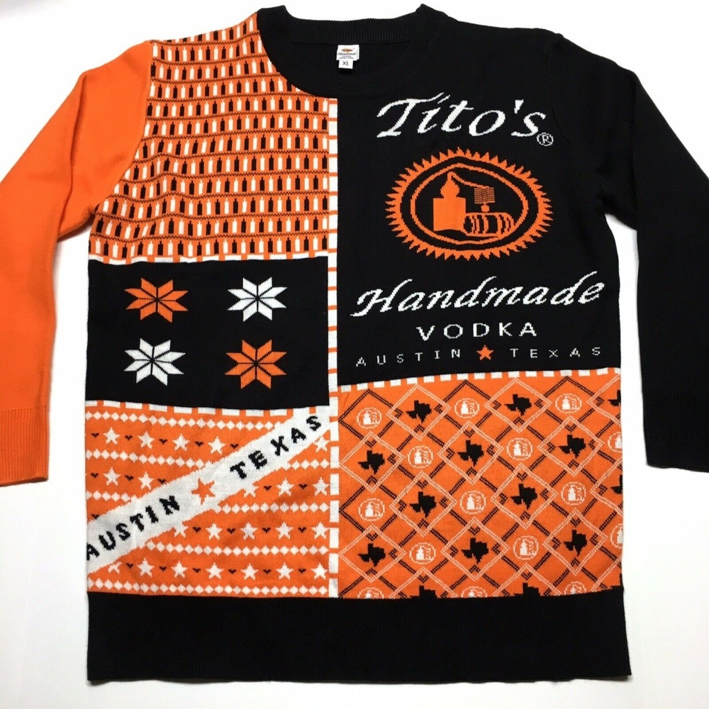 Tito's Handmade Vodka Texas Ugly Christmas Sweater